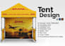 design attractive canopy tent, table cover and feather flag